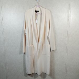 2/$10 05145 Truth by Republic pastel yellow long line cardigan M NWT